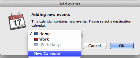 MAC iCal Screenshot